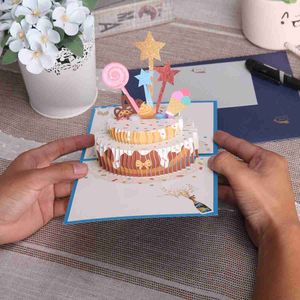 Cartões-presente cartões de felicitações 3D Pop-up Birthday Gift Card de negócios CARTÃO CRIANÇAS CARTÃO COMPRIMENTO MARIMENTO BABILO 2 CORES WX5.22