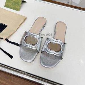 Mulheres entrelaçadas G Sandálias Sandálias Sandálias de designer recortadas Couro Slippe Slides planos G Girls Fashion Hollow Out Borracha Sandal Summer Summer Flip Flip Flip