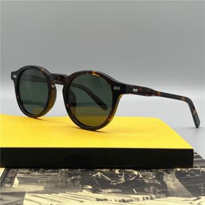 Qua depp retro-vintage liten runda militzn polariserade solglasögon UV400 46-23-145 stjärniga hotsale-stil unisex Italy importerad plank fullrim 2779