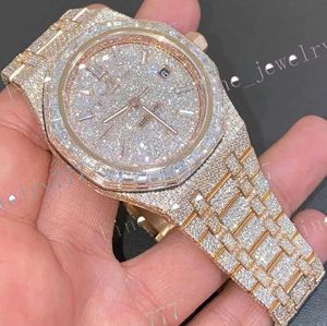 2022 Wysokie i luksusowe Diamond Watch Hip Hop vvs lodowe niestandardowe mężczyzn Watch For Men Prezent