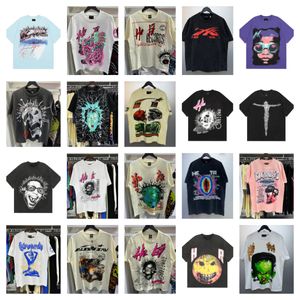 Högkvalitativ designer grafisk skjorta Mens kort ärmdesigner New Womens Wash Street Loose Round Neck Casua High Street Trendl T Shirts