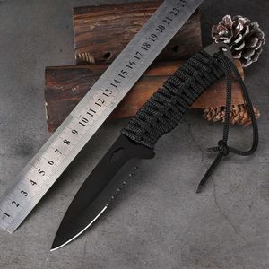 1pc stainless steel fruit portable EDC multi-function survival tactical knife, outdoor camping hunting emergency L2405