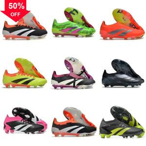 Designer Elite Foldover Fold Over Tongue Soccer Shoes Football Boots High Quality Kids Youth Men Cleats Hight Cut Long Spiked Sules Outdoor Sport Sneakers
