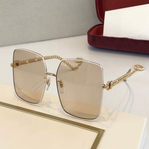 0724 Nya män Solglasögon Fashion Square Frame Pilotglasögon som säljer populära modell Eyewear Simple Style UV400 Skydd med fall 0724S 276F