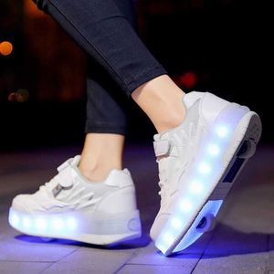 Athletic Outdoor Athletic Outdoor Childrens Skateboarding Shoes Led Light Boys and Girls Sports Shoe Laces 2-Wheel Sports Shoes WX5.2274415