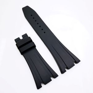 27mm 18mm Black RBBer Flop Strap Watch Band para Royal Oak 39mm 41mm Modelo 15400 15300 3389