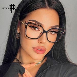 Solglasögon Kvinnor Fashion Blue Light Glasses 2022 Cat Eye Designer Ladies Flexible Optical Gyeglasses Frame UV400 272D