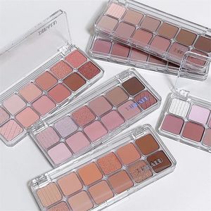 Paleta de sombra 12 cores Placa de sombra dos olhos Pearl fosco brilhante maquiagem multicolor mulher versátil moda clássica cosmética 240523