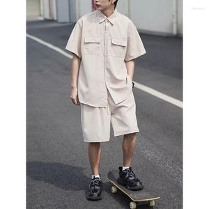 Traccetti da uomo da lavoro da lavoro Shirt Short Short Summer Fashion Brand Fashion Giappone Mezza Trendy Bella Adolescente Adolescente