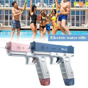 Toys de pistola de pistola divertida de areia tocar água Glock Gun de água elétrica Automática Novo verão praia splash férias a água de batalha brinquedo wx5.22