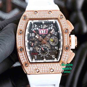 RM Watch Date Mens أغلى Sky Star Wine Barrel Type Type Dial Trend Trend Hollow Square Mechanical Watch