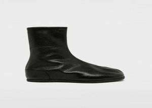 المربع الأصلي Tabi Flat Boots Boots Classic Tabi Tabi Toe Flat Goat Goat Leather Black Paris Brand New Fashion Fashion Shoes8851599
