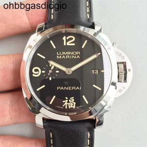 Men Sports Watch Panerai vs Factory Luminor för V2 Marina 1950 3 dagar PAM498 FU SS Black Dial P9000 8yml 22L8C8U1