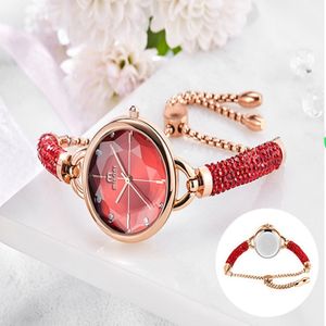 Contracted Modern Quartz Watch Ladies Bracelet Sports Exquiste Womens Watches Diamond Shiny Girls Wrist Watch Multicolor Optional 263C