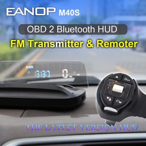 EANOP M40 OBDII HUDカーヘッドアップディスプレイOBD2フロントガラス速度プロジェクターセキュリティアラーム水温過剰速度RPM電圧