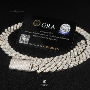 Dropshipping Products 2024 S925 Silver 15Mm Miami Cuban Chain Moissanite Gold Chain 22K Men