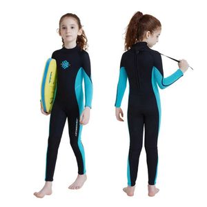 Endelar Mens Swimewear Children Girls Boys 3mm Neoprene Diving Suit Barn Hot Integrated Back Zipper Water Sports Uppblåsbar simning Surfing WX5.23
