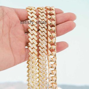 Anpassad 925 Silver VVS CVD Real Diamond Cuban Chain Iced Out Hip Hop Jewelry 18K Gold Plated Moissanite Cuban Link Chain Necklace