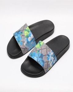 2022 Designer slippers Men Women slides with Correct Flower Box Dust Bag card Shoes snake print Slide Leather Rubber Sandal Summer4229052