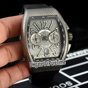 Новый Vanguard v45 Quartz Chronograph Mens Watch Steel Case Black Inner Grey Texture Dial Big Number Marker