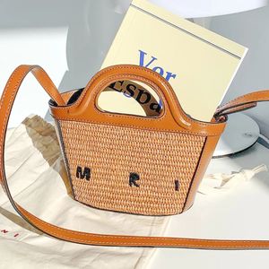 Mini słomy koszyk plażowy projektanta torba tropikalia micro luksurys Raffias torebka damska męskie torby