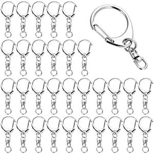 100st hummerlås Keychain Clip Swivel 8 Form Clasps Lanyard Snap Hook för DIY Crafts Key Chain Lobster Claw CLAP POCHEOM BESKRIVNING 240516