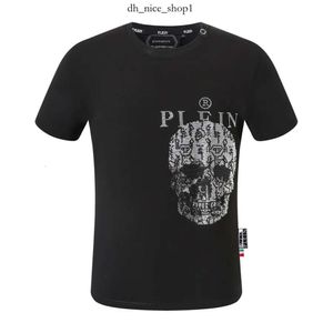 Philipe plein t-shirts herr t-shirts original design sommartröja plein t-shirt bomullsstrassskjorta kort ärm svart vit färg pleinxplein skjorta 925