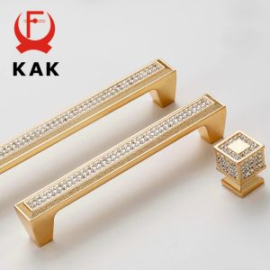 KAK Zinc Alloy Pearl Gold Cabinet Knobs Kitchen Door Handles Drawer Cupboard Door Handle Cabinet Handles for Furniture Hardware