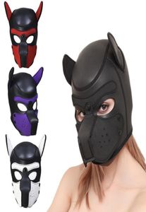 Sexspielzeug Maske Gummi Maske Sexy Cosplay Rollenspiel Hunde Full Head Erwachsene Spiele Sex SM Mask für Paare 1225 Y190603023115053