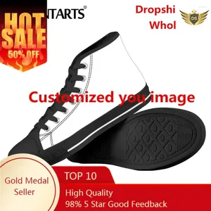 Casual Shoes Custom Image /Name /Animal Anpassa män Vulkaniserade lägenheter Sneakers High Top Man Canvas Zapatos de Hombre