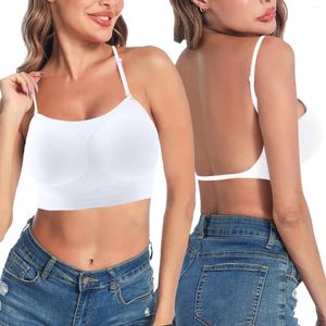 BRAS Kadınların bel sütyen tel u Sırtsız Cabrio SPAGETTI Strap Sakinsiz Uyku Bralette Ücretsiz Brassieres