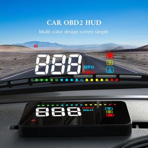 A200 HUD OBD2 Dispay Auto Speedometer Digital Car Head Up Exibir Alarme da água Temperatura Projeção de pára -brisa