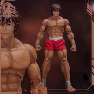 Action Toy Figures 17cm Ko Storm Toy Grab Bucket Baki Animation Hanma Baki Action Picture 1/12 Scale Exquisite Movable Collection Christmas Gift T240524