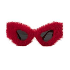 Solglasögon Vinterplysch Red Party Glasses Sticked Hat Sun Christmassunglasses 275p