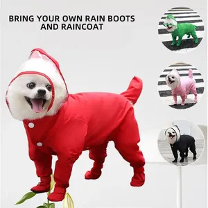 Proteção final para vestuário para cães para seu animal de estimação: capa de chuva à prova d'água com gatos e cães de botas de chuva embutidas