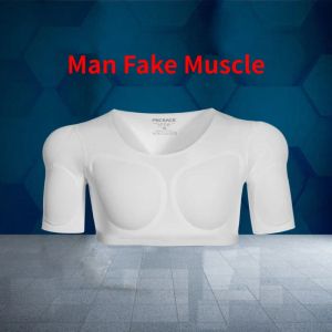 T-shirt muscolare finta 3D Cosplay Cesplay Petto Meretwear Festa del corpo invisibile Padominale Corsetto SHIRDA