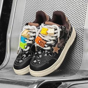 Sapatos casuais tênis mulheres para homens tênis retro estrela punk hip-hop skateboard moda casais sapatos esportivos ao ar livre