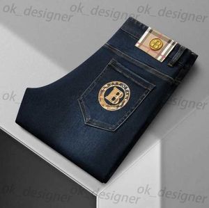 men jeans designer Pants High light luxury jeans for men's autumn and winter brand letter embroidery fashion brand design sense slim fit men's pants