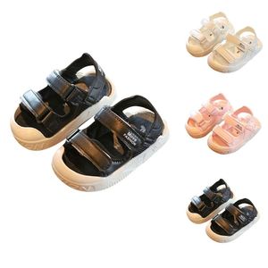 Sommaren andas småbarn Gladiator Sandaler, babyflickor Solid Color Soft Sole High Shoes Spädbarn Non-Slip Prewalker L2405