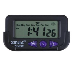 その他の時計アクセサリーカー電子デジタル時計LCD付きセカンドクロノグラフ1ボタンを備えた黒を表示バッテリー2599434