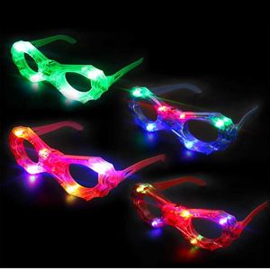 Kierowane zabawki Lśniące światło i świecące nowe świąteczne czarodzieje rozjaśniły swoje świąteczne okulary imprezowe w ciemności z wściekłą imprezą Neon Rave Q240524
