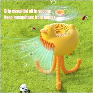 Other Home Garden New 2023 Stroller Fan Leafless Octopus Household Desktop Mini Portable Handheld Shaking Head Small Usb Rechargeable Dhq54