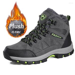 ブーツMilikuyou High Top Men Hiking Boot Winter Outdoor Shoes Lace-Up Non-Slip Casual Trekking Man Wear-Resistant Ankle
