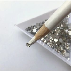 10 st nagelkonstverktyg Rhinestones ädelstenar Picking Crystal Doting Tool Wax Pencil Wood Pen Picker Rhinestones Nail Art Decoration