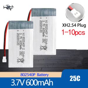 3,7 V 600mAh Drohne Batterie XH2.54 Stecker RC Quadcopter Helicopter Batterie 802540p wiederaufladbarer Akku für SYMA X5C X5C-1 X5 X5SW