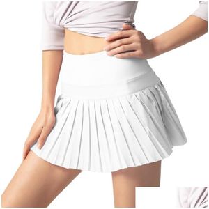 Galli da tennis pieghettate con abbigliamento da tennis da yoga pantaloncini sportivi per la corsa da danza da danza da danza da danza da golf da golf alte q otxqd