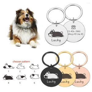 Dog Tag Custom Dogs ID Medal with Engraving Name Plate for Cat reace Pattern Anti-lost Tagsパーソナライズされたペット子犬の首輪