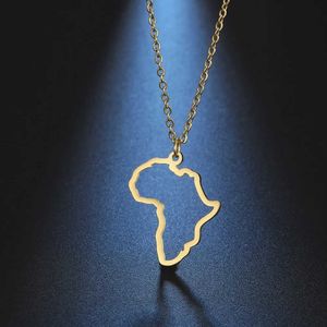 Hänge halsband min form afrikansk halsband mens rostfritt stål sydafrikansk karta halsband ihålig karta afrikanska smycken gåva s2452599 s2452466