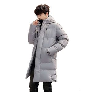 Зимняя новая крупная мужская корейская версия повседневная мода Универсальная теплое хлопок средней длины