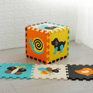 Play Mats 30*30*1cm Cartoon Animal Pattern Play Mats Puzzles EVA Foam Floor Pad For Children Baby Play Gym Crling Mats Toddler Carpet DW37